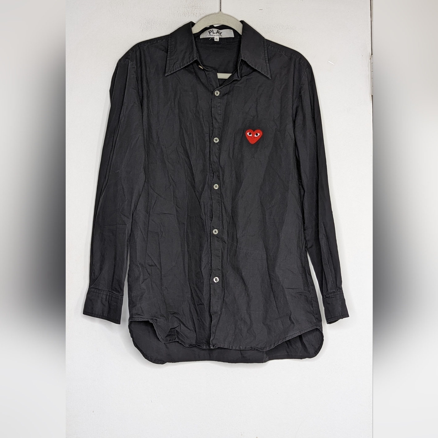 Comme Des Garcons Cdg Play Black Heart Patch Shirt